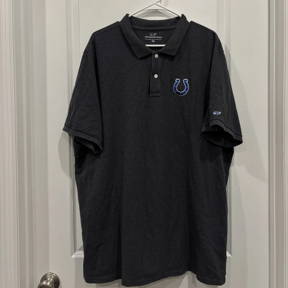 Vineyard Vines Indianapolis Colts Polo Mens XXL 2X Gray